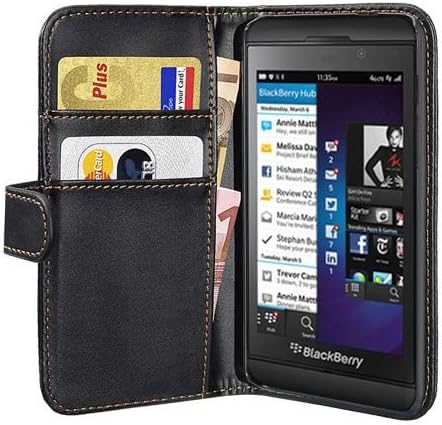 PEDEA Wallet Flip Case for Blackberry Z10 - Black