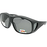 Extra Large Wrap Around Polarized Fit Over Sunglasses for Men UV Protection - Sunglasses Over Glasses Side Shields F19