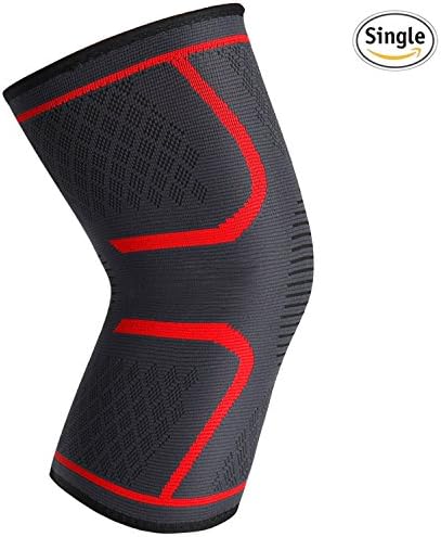 Sanluba Knee Compression Sleeve Support for Running, Jogging, Sports, Joint Pain Relief, Arthritis and Injury Recovery-Single Wrap