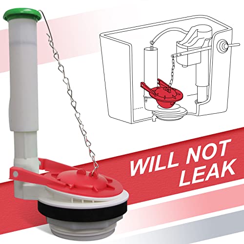 Large (2 Pack) WaterSaving Valve Toilet Flapper 3 Inch Replacement Kit, Rubber Toilet Tank