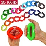 HomeGym 4U Hand Strengthener Grip Rings 10-100lb Multiple Resistance Levels - Forearm Grip Strength - Quickly Increase Your Hand Strength - Finger Exerciser - Best Hand Exerciser Grip Strengthener