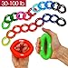 Hand Strengthener Grip Rings 30-100LB - Multiple Resistance Levels & Colors Available - Comfortable To Use Oval Shaped Ergonomic Design - For Men & Women of All Ages