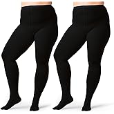 Silky Toes Plus Size Tights for Women | 60D Soft Opaque Comfort Fit Pantyhose | Black or Colored 1-2 pairs | 1X-8X
