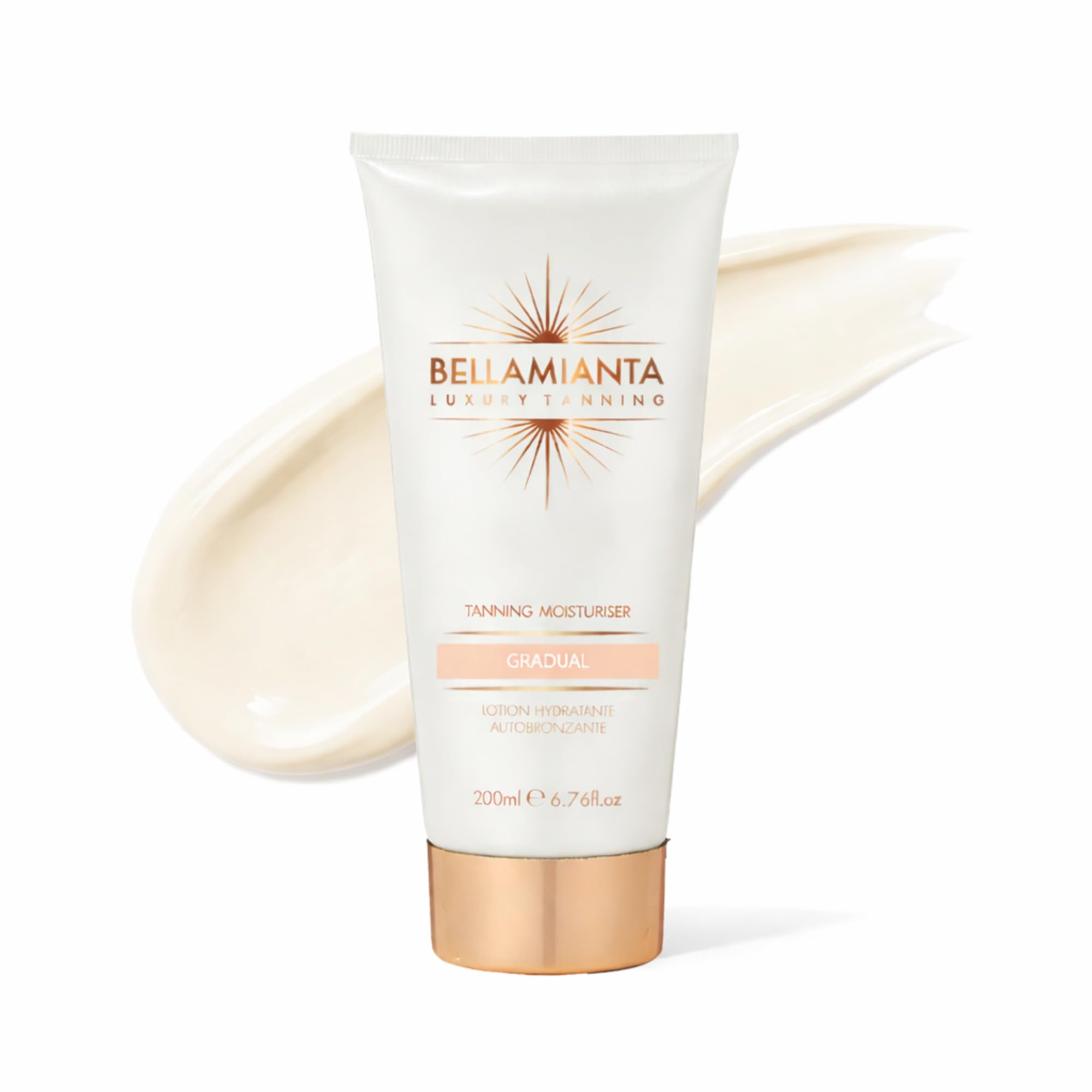 Bellamianta Gradual Tanning Moisturiser with Mango, Papaya & Goji Berry Extracts, Hydrating Daily Body Lotion, Buildable Tan for Face & Body, Natural Looking, All Skin Types, Vegan, 200ml