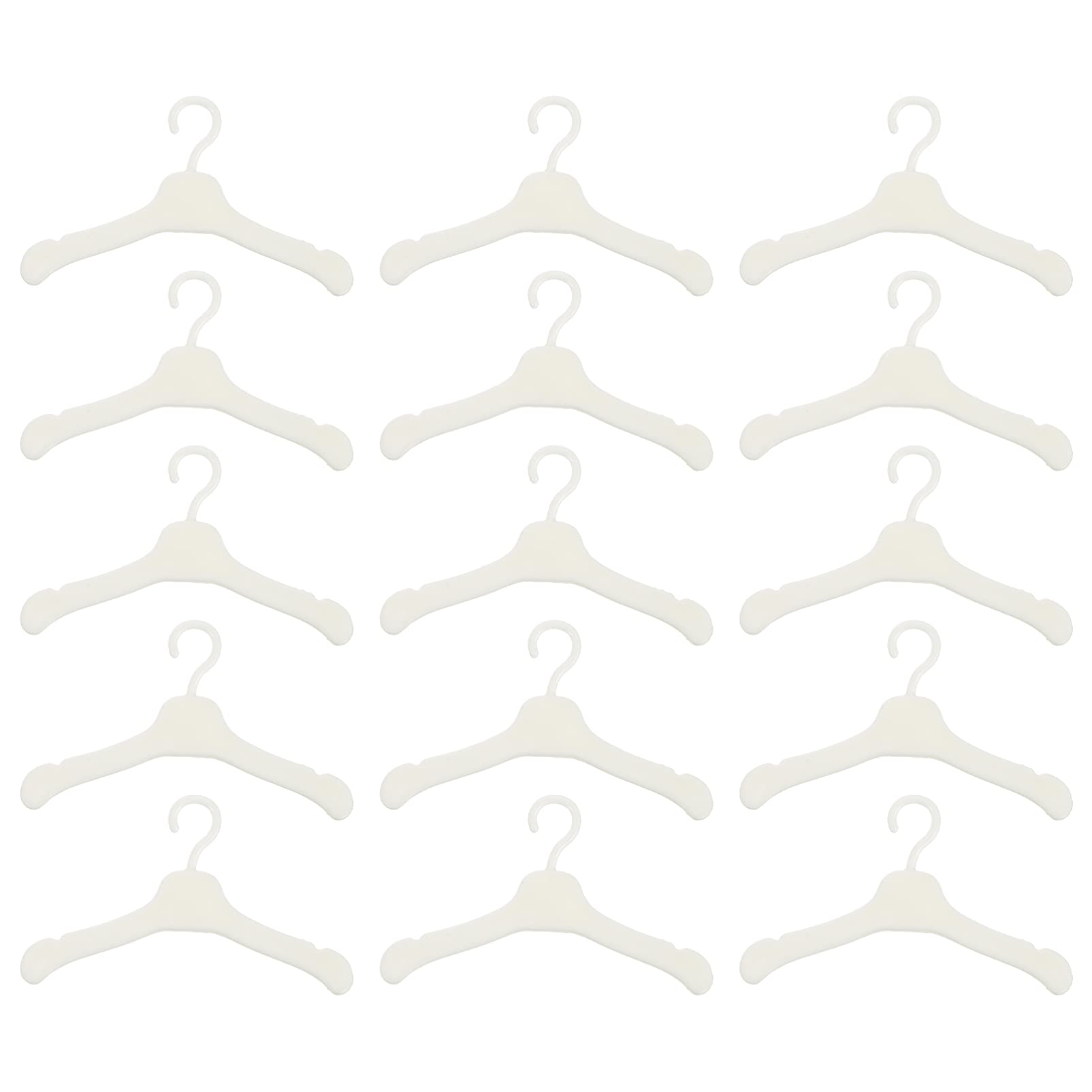 Tomaibaby 50Pcs Doll Clothes Hangers Doll Outfit Hanger Miniature Clothes Hanger Dollhouse Clothes Accessories (White) — image 1