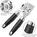 Can Opener Manual, Food Grade Stainless Steel Heavy Duty Opener with Smooth Edge, Ergonomic with Soft Grips Handle Anti-slip Hand Grip, Safe and Efficient Opening, Handy Can Opener, Mysterious Black