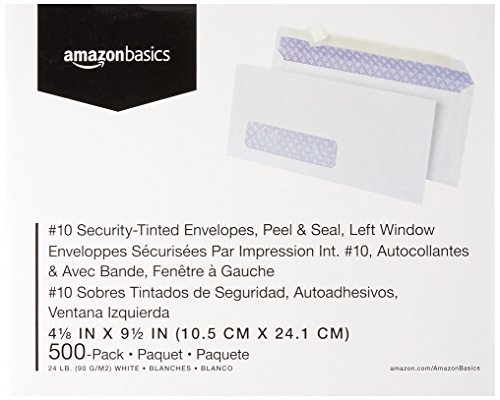 3 AmazonBasics+Security+Tinted+Envelope+Window+500+Pack
