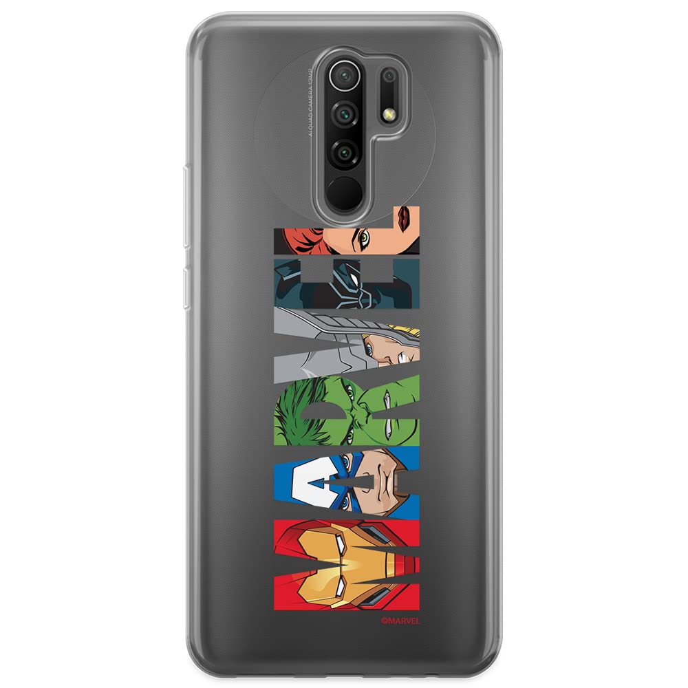 ERT GROUP mobile phone case for Xiaomi REDMI 9 original and officially Licensed Marvel pattern 011 optimally adapted to the shape of the mobile phone, partially transparent