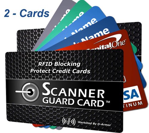 D-armor rfid wallet blocking card protector, 2-cards