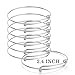 Sromay 8 Pieces Wire Blank Bracelet Stainless Steel Expandable Charm Bangle Bracelet for DIY Jewelry Making, 2.4 Inch