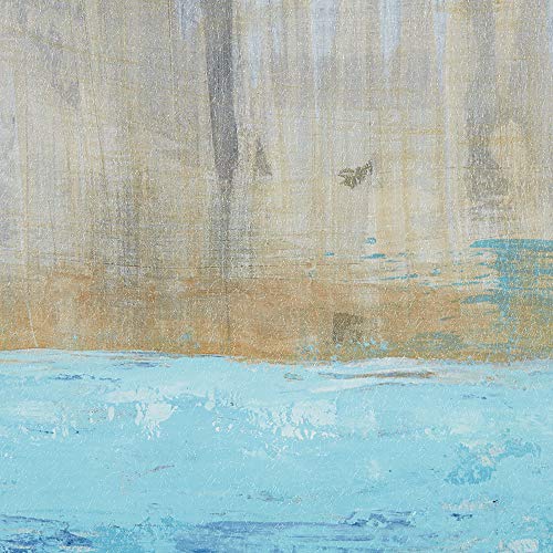 Madison Park, Water Tide 5 Piece Set Wall Art Gel Coated Finished, Oversize Framed Canvas, Modern Abstract Design, Global Inspired Coastal Painting Living Room Accent Décor, Blue Multi, 25.6 x 17.6