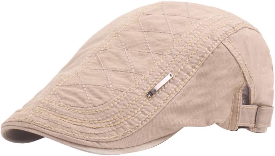 comeslele Portable for Vintage Unisex Twill Cotton Flat Peaked Cap Adjustable Newsboy Hunting Beret Hat