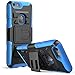 i-Blason Prime Case Designed for iPhone 6 Plus, [Kickstand] iPhone 6 Plus (5.5) 2014 New Release [Heavy Duty] [Dual Layer] Combo Holster Cover case with [Locking Belt Swivel Clip] (iPhone 6 Plus, Blue)