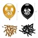 Konsait 40th Birthday Decoration, Cheers to 40 Birthday Banner,Hello 40 Birthday Balloons, Black and Gold,for Man Women Celebration 40th Birthday for 40 Years Old Party Decor Favors Supplies