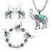 M MIRACULOUS GARDEN 3 Pack Elephant Jewelry Sets for Women