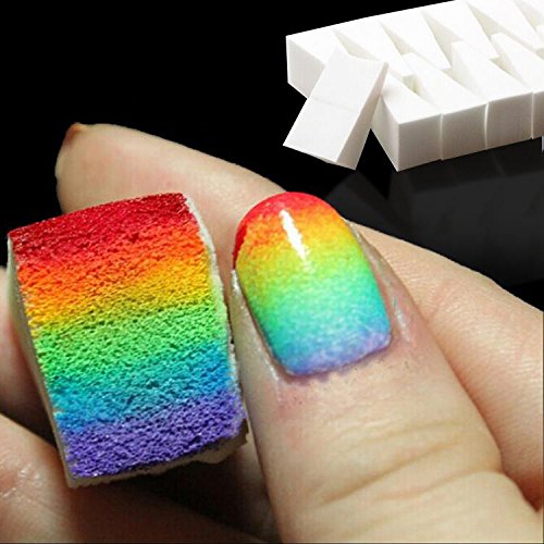 Fashlady Gift 8pcs Gradient Nails Soft Sponge Color Fade Natural