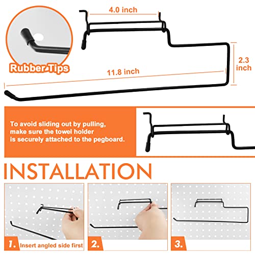 Pegboard Paper Towel Holder, Paper Roll Pegboard Accessories for
