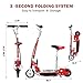 Overwhelming E120 Adjustable Handlebar and Seat Folding Electric Scooter for Kids,177lbs Max Weight Capacity No Kick to Start Motorized Scooters with Removable Seat