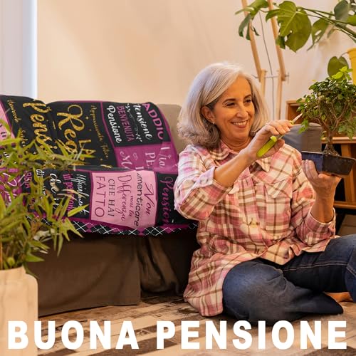 Women Retirement Gifts, Female Retirement Gift, Colleague Gift Job Changing, Farewell Gift Idea for Coworker, Retirement Gifts for Colleague, Mom, Grandma, Friend, Pension Blanket 150x130cm