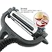 Fruit Peeler 3 in 1 Multifunctional Peeler, 360 Degree Swivel Vegetable Fruit Peeler - Non-slip Comfortable Handle