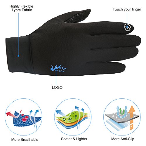 Touch Gloves Touch Screen Gloves Rock Climbing Warm Gloves Ski Bicycle Gloves,Suitable For All Outdoor Sports,The Best For Men And Women Winter Gloves(Black, L)