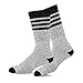 Eco Friendly Heavy Weight Recyled Cotton Winter Thermal Boot Socks 4 Pair (9-11, Multi Stripe)