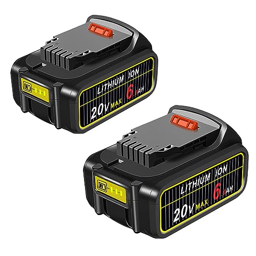 2Pack 6.0Ah 20V Replacement Battery for V20 Craftsman 20V Battery MAX CMCB204 CMCB202 CMCB201 CMCD700C1 CMCS500B (All of V20 Cordless Tool
