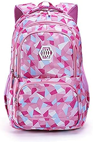 VIDOSCLAGeometric Prints Primary School Student Satchel Backpack Boys Book Bag School Bag for Students