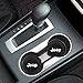 Lipctine Paw Logo 2 PCS 2.75 Inch Soft Rubber Pad Set Round Auto Cup Holder Insert Drink Coaster fit for Jeep Wrangler Liberty Grand Cherokee Renegade Compass Patriot SUV 2PCS