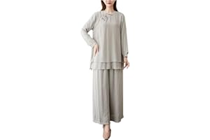 Tai Chi Clothing Women Long Sleeves Kung Fu Uniform Lightweight Chinese Traditional Martial Arts Suit for Zen Meditation