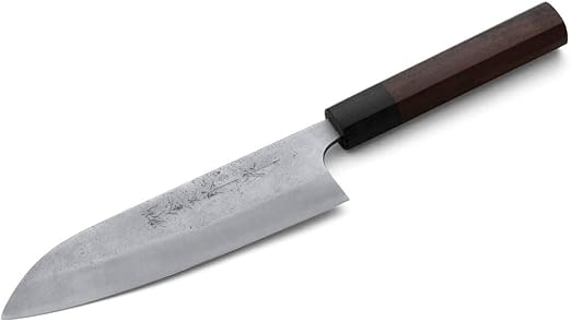 Profi Santoku Koch Messer Yoshimi Kato Nashiji Klingen Lange 17cm