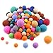 Sntieecr 150 Pieces 4 Sizes Wool Felt Balls Handmade Felted Pom Poms Pure Wool Beads Felt Ball for Craft Making (10mm, 15mm, 20mm, 25mm, Mixed Color)