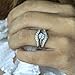 TwoBirch Sterling Silver Vintage Filigree and Milgrained Contour Ring Guard With Cubic Zirconia (0.75 ct.)