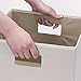 Household Essentials Storage Bin with Handles, Natural Canvas with Brown Trim