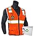 KwikSafety - Charlotte, NC - BIG KAHUNA Safety Vest [11 Pockets] Class 2 ANSI OSHA Reflective High Visibility Heavy Duty Surveyor Construction Lightweight Industrial Work Gear/Orange Large