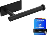 Ibergrif MK34052B Black Chrome Toilet Roll Holder, Self Adhesive, No Drilling