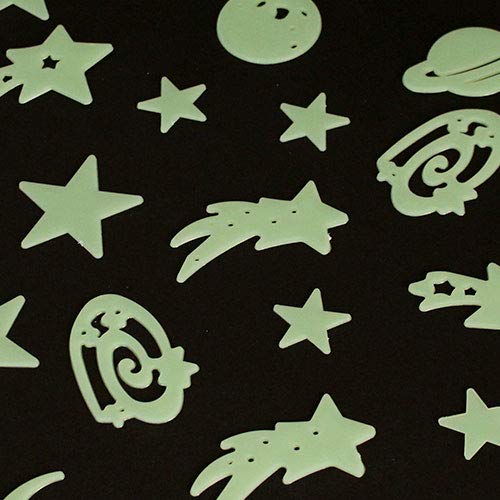 Henbrandt Glow in the Dark Star Stickers 24pcs Party Pack Starry Night Glow in the Dark Wall Stickers for Kids Bedroom Night Light Ceiling Stickers Party Favours Loot Bag Fillers for Girls and Boys