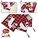 Plaid Table Runner, Cotton & Burlap Buffalo Check Table Runner, Christmas Elk Table Runner for Christmas Table Decoration, Family Dinners or Gatherings, Indoor or Outdoor Parties. 14 x 74 Inch