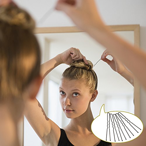 Amariver 200 Pieces Brown Bobby Pins U Shape Hair Pins Bun Hair Clips for Women and Girls with Transparent Storage Box (Brown) - Thumbnail 5