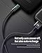 Power Off/On Smart LED Auto Disconnect and Auto Recharge Nylon Braided Sync Charge USB Data 6FT/1.8M Cable Compatible New Phone List Below (Black, 4FT/1.2M)