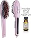 Art Naturals Hair Straightener Brush With Bonus Argan Oil 10ml - Best Ceramic, Anti Static, Electric Heating Detangling Hair Brush (2017 Edition)