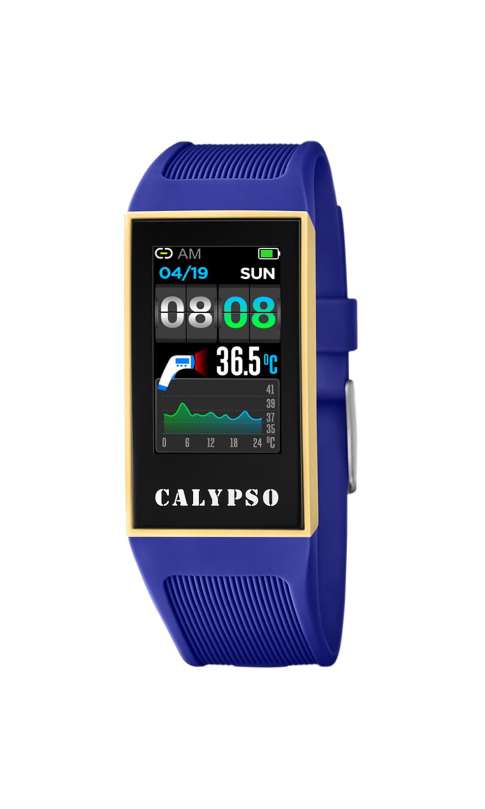 CALYPSO - Unisex Adult Watch Model K8502 / 2 from the SMARTWATCH Collection, 23.80/41.30 mm case with Dark Blue Rubber Strap for Women - K8502/2