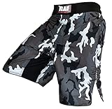 RAD MMA Fight Shorts Grappling Short Kick Boxing Cage Fighting Shorts White Camouflage