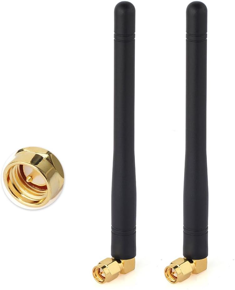 Eightwood SMA Antenna 433MHz Antenna SMA Connector Omni-directional Vertical NFC RFID Antenna 2pcs for CB Radio CB Wireless WLAN Ham Radio Walkie Talkie
