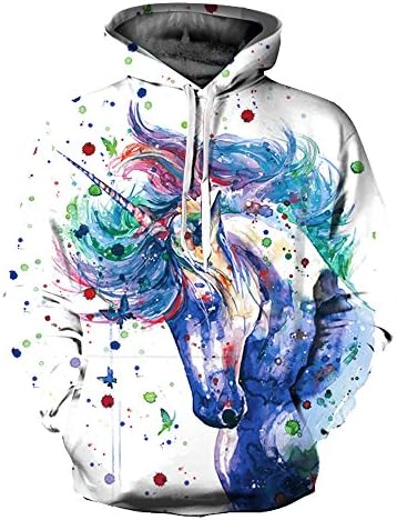 OYABEAUTY Women Realistic 3D Print Galaxy Pullover Hoodie Hooded Sweatshirt