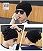 ELLEWIN Unisex Slouch Beanie Knit Skull Cap Hat Loop Scarf Rectangular Neckerchief (Rhombus-Black)