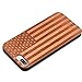 iPhone 7 Plus Wooden Case American Flag US Pattern Carving Real Wood Premium Protective Shockproof Slim Cover for iPhone 7 Plus,iphone 8 Plus