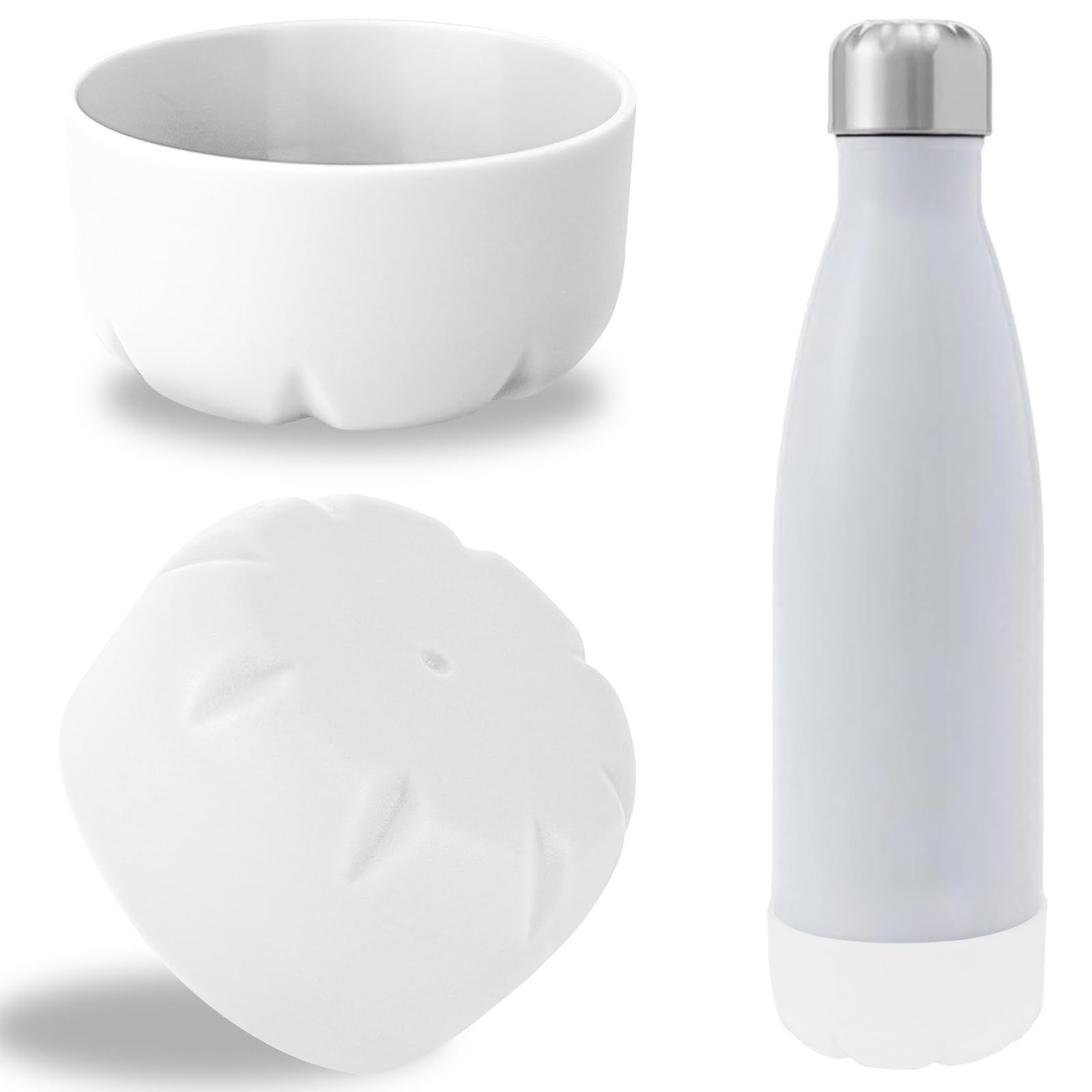 Photo 1 of Linkidea 2 Pack Water Bottles - 17oz S'well Original & MIRA Cascade Cola Shaped, Silicone Bottle Boot Bottom Sleeve Cover Protector (White)