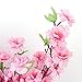 Tinksky 6pcs Peach Blossom Simulation Flowers Artificial Flowers Silk Flower Decorative Flowers Wreaths (Pink)