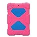 iPad Mini 4 Case ,Aceguarder New Design iPad Mini 4 Case Rainproof Dirtproof Shockproof Cover Case With Stand Super Protection for iPad Mini 4 (Pink-Blue)